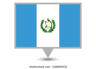 An Illustrated Country Flag of  Guatemala