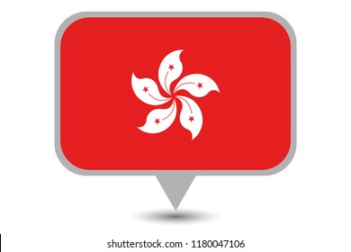 An Illustrated Country Flag of  Hong Kong