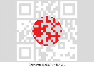 An Illustrated Country Flag of  Japan
