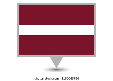 An Illustrated Country Flag of  Latvia