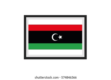 An Illustrated Country Flag of Libya