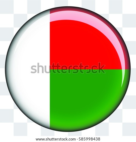 An Illustrated Country Flag of Madagascar