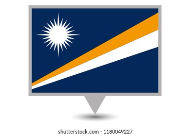 An Illustrated Country Flag of  Marshall Islands