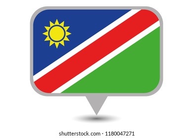 An Illustrated Country Flag of  Namibia