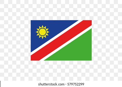 An Illustrated Country Flag of  Namibia