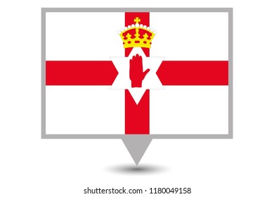 An Illustrated Country Flag of  Northern Ireland