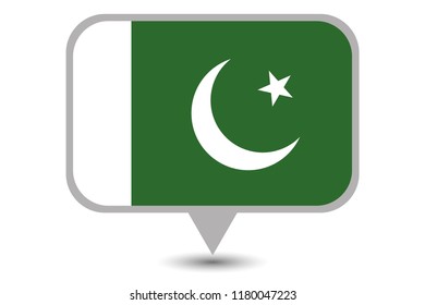 An Illustrated Country Flag of  Pakistan