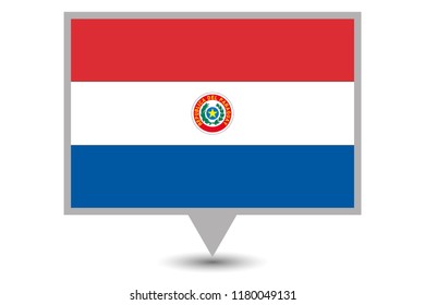 An Illustrated Country Flag of  Paraguay