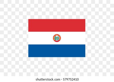 An Illustrated Country Flag of  Paraguay