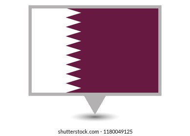 An Illustrated Country Flag of  Qatar