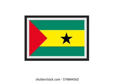 An Illustrated Country Flag of  Sao Tome E Principe