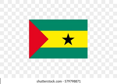 An Illustrated Country Flag of Sao Tome E Principe