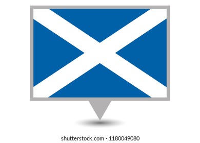 An Illustrated Country Flag of  Scotland
