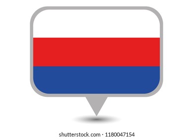 An Illustrated Country Flag of  Serbia