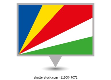 An Illustrated Country Flag of  Seychelles