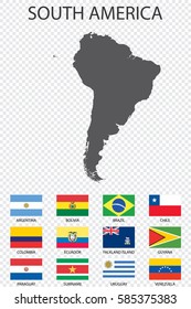 An Illustrated Country Flag of South America