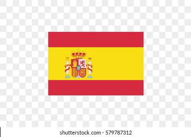 An Illustrated Country Flag of  Spain