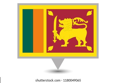 An Illustrated Country Flag of  SriLanka