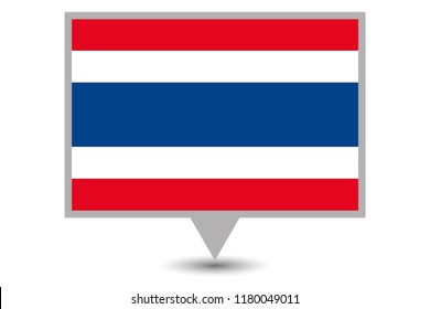 An Illustrated Country Flag of  Thailand