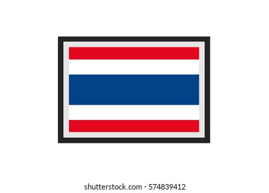 An Illustrated Country Flag of Thailand
