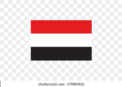 An Illustrated Country Flag of Yemen