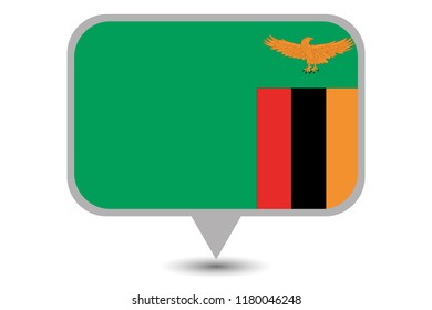 An Illustrated Country Flag of  Zambia