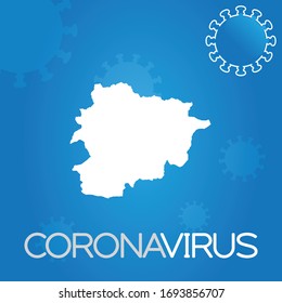 Illustrated Country Shape of Andorra