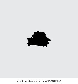 An Illustrated Country Shape of Belarus