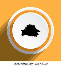 An Illustrated Country Shape of Belarus