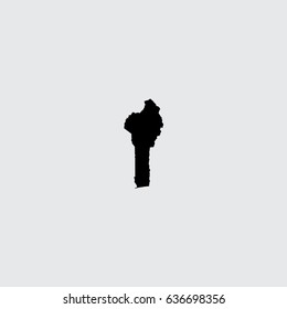An Illustrated Country Shape of Benin