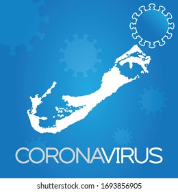 Illustrated Country Shape of Bermuda