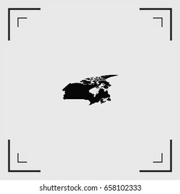 An Illustrated Country Shape of Canada