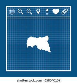 An Illustrated Country Shape of Central African Republic