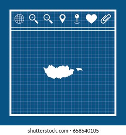 An Illustrated Country Shape of Cyprus