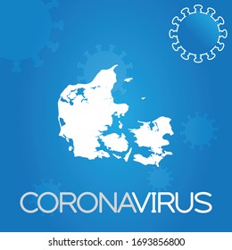 Illustrated Country Shape of Denmark