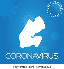 Illustrated Country Shape of Djibouti