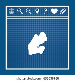 An Illustrated Country Shape of Djibouti