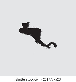Forma de país ilustrada con sombra de caída de Centroamérica