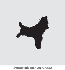Forma de campo ilustrada con sombra de caída de isla navideña