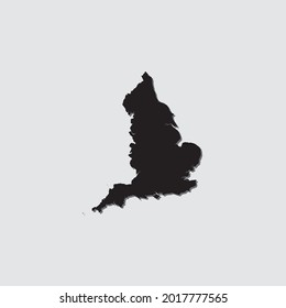 Illustrated Country Shape with Drop Shadow of England