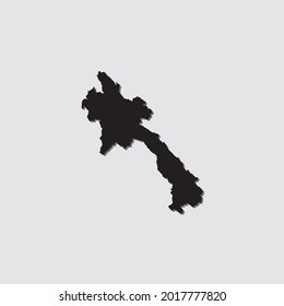 Forma de país ilustrada con sombra de caída de Laos