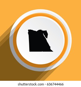 An Illustrated Country Shape of Egypt