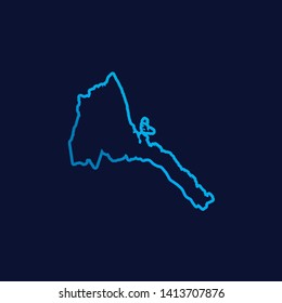 Illustrated Country Shape of Eritrea