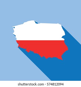 Illustrated Country Shape Flag Inside Poland Stock Vector (Royalty Free ...