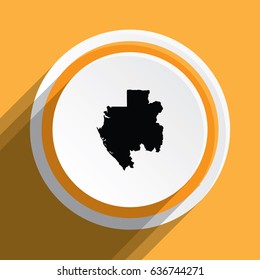 An Illustrated Country Shape of Gabon