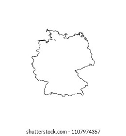 An Illustrated Country Shape of Germany