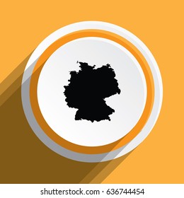 An Illustrated Country Shape of Germany