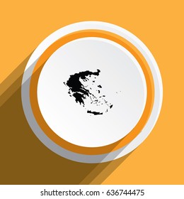 An Illustrated Country Shape of Greece