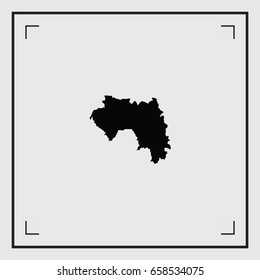 An Illustrated Country Shape of Guinea