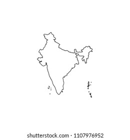 An Illustrated Country Shape of India
